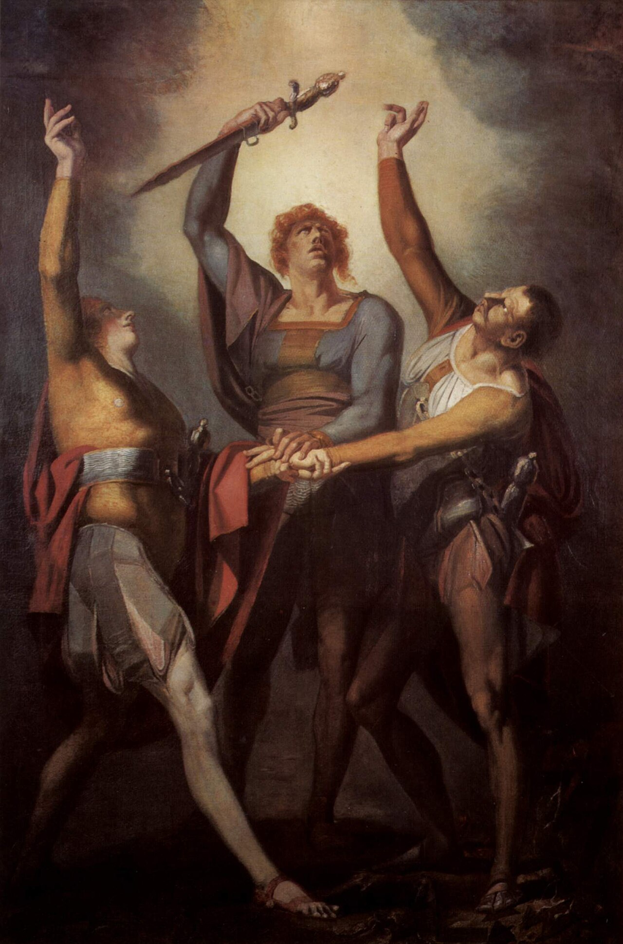The Three Confederates Swearing the Oath on the Rütli (Johann Heinrich Füssli, c. 1780)